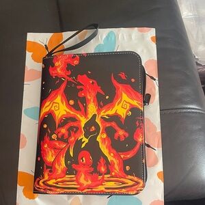 Pokémon 500 card holder NEW , Zip around with a handle.